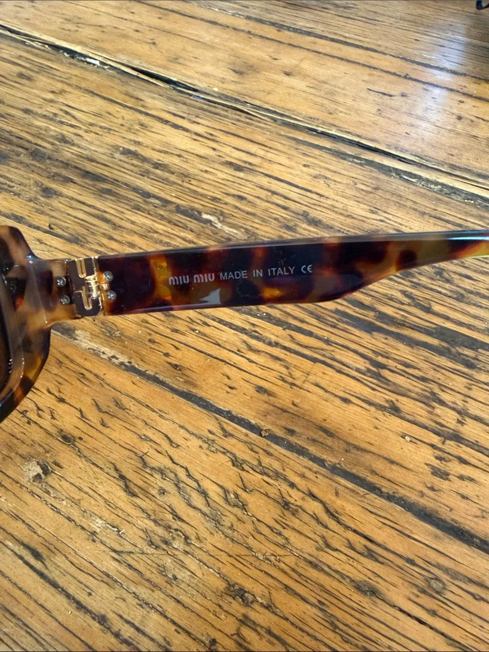 🤎NEW🤎Miu Miu Tortoiseshell Brown Logo Sunglasses